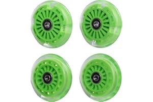 WHEELGOO Wiggle Car Polyurethane Replacement Wheels Set Upgrade for Ride-on Toys (Light Green)