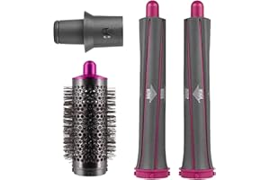 DXYUE Hair Curling Barrel Volumizing Brush Attachments with Adaptor for Dyson Hair Dryer Converting to Hair Styler, for Dyson for Airwrap Styler