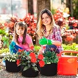 Mactoou 10 Gallon Grow Bags 5 Pack Nonwoven Fabric Vegetable Planter Black view 7