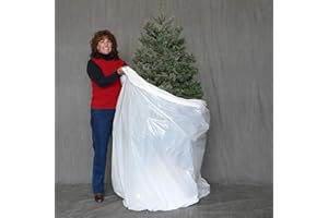 Pursell Manufacturing Christmas Tree Disposal and Storage Bag - Fits Trees to 9-Feet 5-Inches (Standard Version) (White)