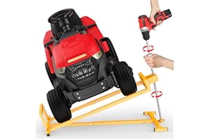 FUVAUTU 1200LBS Heavy-Duty Lawn Tractor Lift & Riding Mower Lift Jack, 3 Mins Quick Setup, Steel Frame Lawn Mowers & Lawn Mower Lift with Rotating Sleeve & Manual and Power Tool Handle