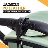 BeeGo Buggy Clips 2 Pack Stroller Hooks for Bags 5kg Aluminum Black view 7