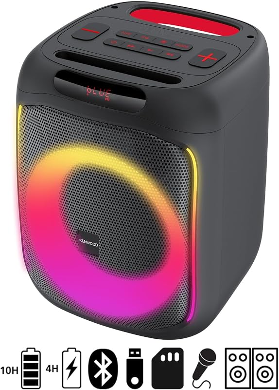 AS-P200BT Coluna Bluetooth para festas 50W RMS, TWS, USB, SD, Preto