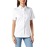 Armani Exchange Men's Short Sleeve Stretch Cotton-Satin Button Up