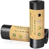 BLIKA 40 Count Toilet Replacement Bags, 8 Gallon, 30 Liter, Heavy Duty 1 Mil, Compost Bags 8 Gallon, Camping Toilet Bags for Portable Toilet, Car Travel, Camping, Long Trips