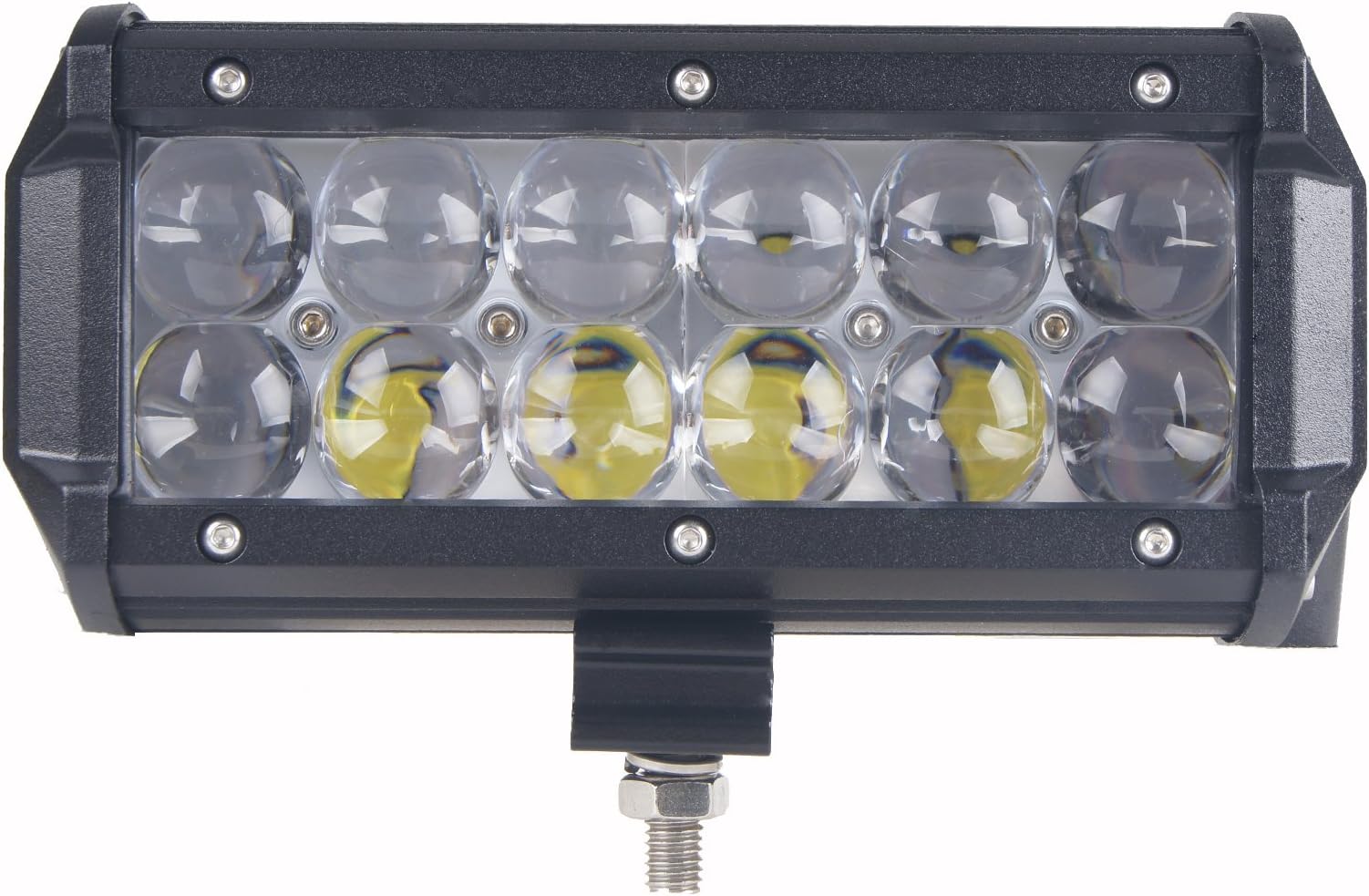 2pcs 36w 4D Optical Lens Work Light 7 Inch LED Light Bar Flood Beam for Offroad 12v 24v Car 4x4 Truck 4WD Trailer Tractor Boat SUV ATV