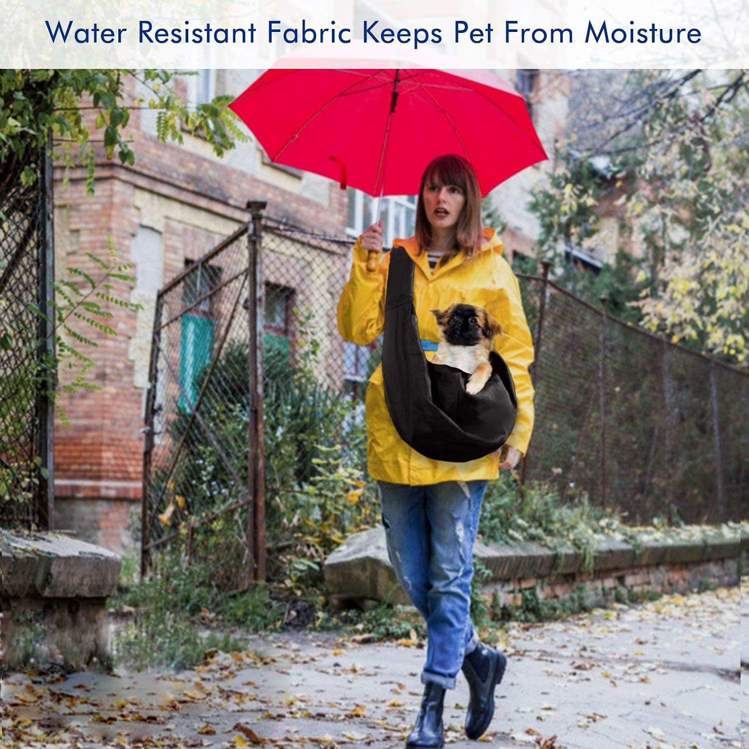 SUMBLIME Pet Sling Carrier for Dog Cat - Fit 20 Pounds Small, Medium, Large Dog, Larger Size Hand Free Carrier Bag for Daily Walk, Outdoor & Indoor Activity, Weekend Adventure : Pet Supplies