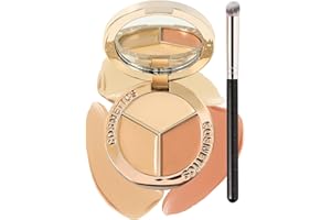 Cream Concealer Palette Kit, Long Lasting Waterproof Full Coverage Face Makeup Palette, Under Eye Brighten Color Correcting C