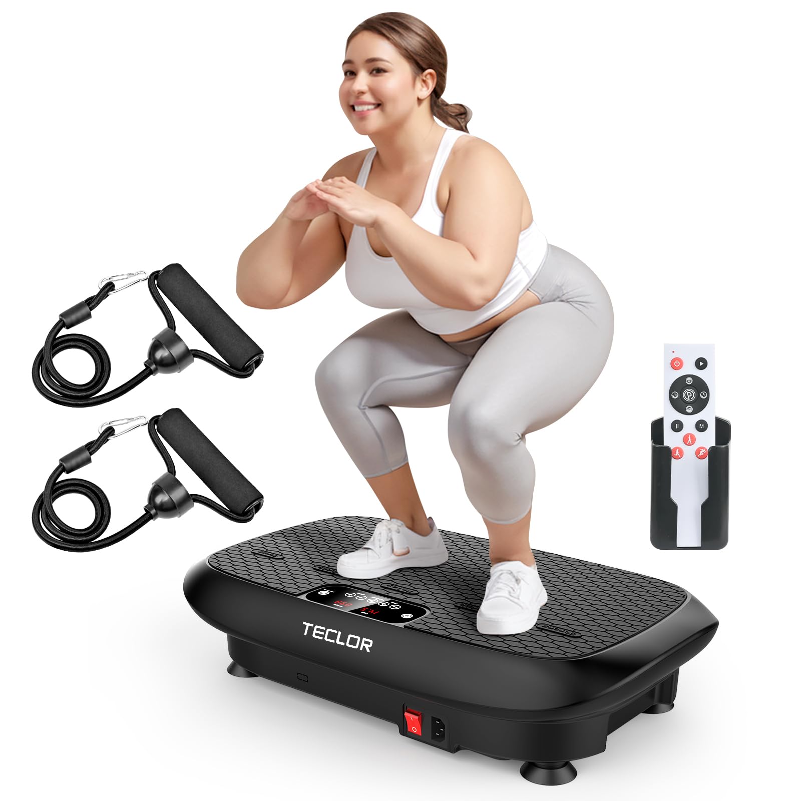 Photo 1 of *** STOCK PHOTO FOR REFERENCE ****** Teclor Premium Vibration Plate Exercise Machine for Lymphatic Drainage, Weight Loss, Whole Body Workout Power Vibration Plate, Shake Plate,Home Gym Fitness Equipment,Black