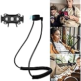 YUNLEJP 2in1 Cell Phone Neck Holder Handfree for Sleeping, Magnetic Lazy Neck Phone Mount for Bedroom Reading Watching Movie