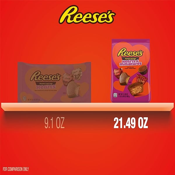 REESE’S ASSORTED CHOCOLATE PEANUT BUTTER SHAPES, VALENTINE’S CANDY BAG, 21.49 OZ