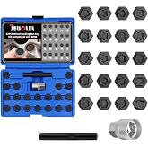 JEUCLEL 22PCS Wheel Locking Nut Key Kit Compatible with BMW Series | Wheel Lock Nut Socket Adapter Set, Anti-Theft Lug Removal Tool, Anti-Theft Screw Remover, Repair Tool, Tyre Fitting, garage