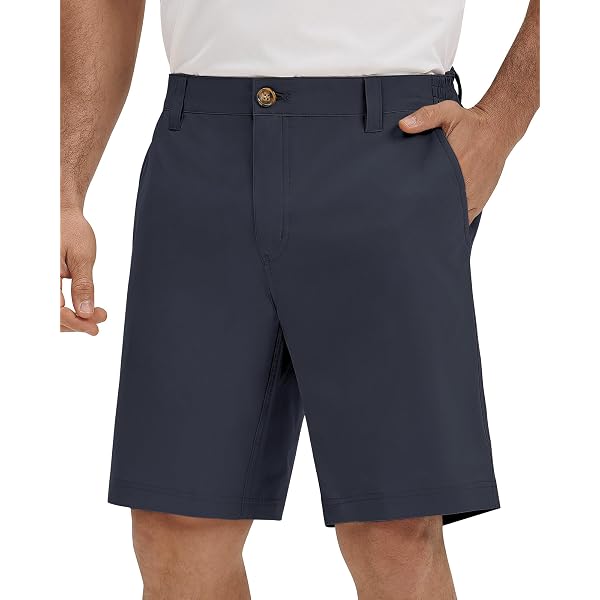 mens dress shorts 9 inch inseam 9" Stretch Chino Shorts Navy