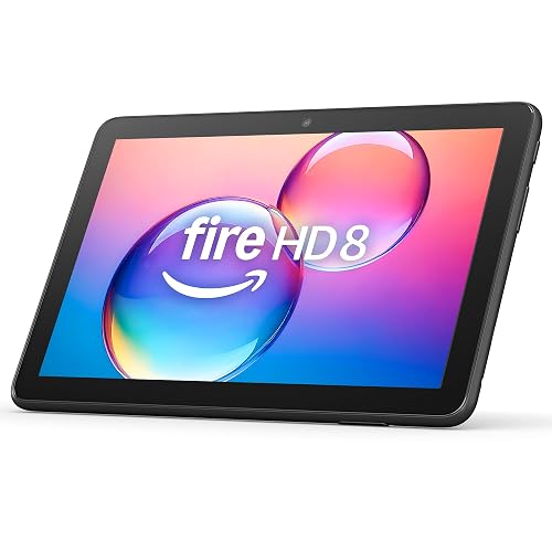 Amazon Fire HD 8 tablet, 8” HD Display, 3GB memory, 32GB, designed for portable entertainment, Black, (2024 release)