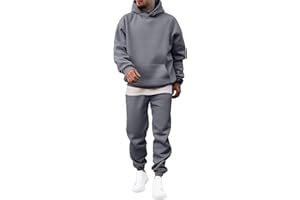 JMIERR Men's 2 Piece Outfits Hoodie Sweatshirt Tracksuit & Joggers Sweatpants Sweatsuit Set