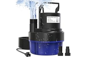 AgiiMan 1/2HP Submersible Water Pump, 2500GPH Portable Sump Pump for Pool Draining, Pool Cover Pump with 25FT Power Cord for Basements Pool Fountains Hot Tub Garden