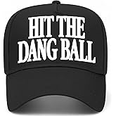 Hit The Dang Ball Vintage Trucker Hat | Premium Adjustable Snapback Baseball Hat for Men & Women