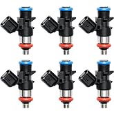Fuel Injectors 0280158233 Compatible with 2011-2017 Chrysler 200/300 Dodge Challenger Charger Jeep Grand Cherokee Wrangler Ram 1500/2500/3500 3.6L Replaces 05184085AC 4 Holes