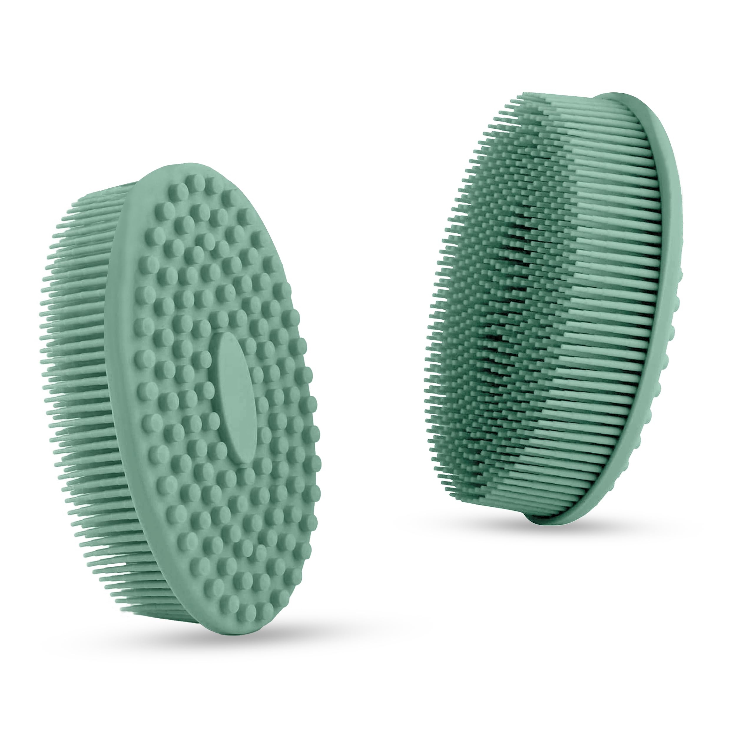 Photo 1 of Avalon Care Silicone Body Scrubber - Dual-Sided for Scrubbing & Massaging, Exfoliating Body Scrubber Loofah for Women (Green)