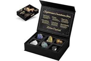 AOVILA Sagittarius Crystals Gift Set, Zodiac Signs Healing Crystals Birthstones with Horoscope Box Set Sagittarius Astrology Crystals Healing Stones Gifts