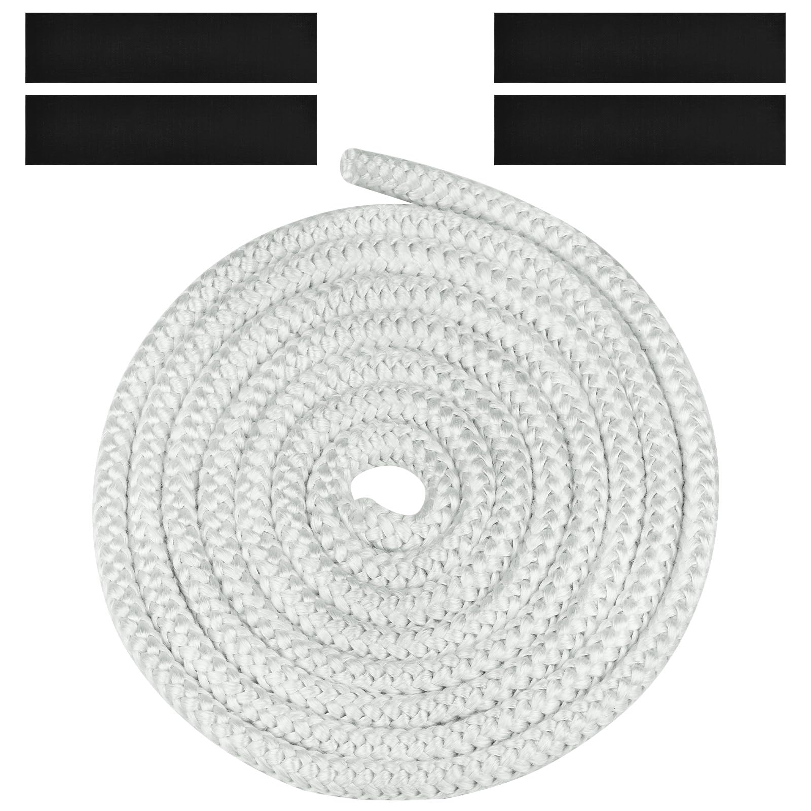Flintronic Stove Rope Seal Replacement Gasket with 4 Tapes, Sealant Strip Fire Rope for Wood Burning Stove, Chimney, Fireplaces, Oven Door, White (Φ: 10 mm, Length 3 m)