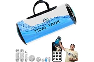 Tidal Tank -KettleTank Sand Bag Alternative 7lbs to 12lbs- Adjustable Aqua Bag & Power Bag with Water -Core and Balance Device- Portable Stability Fitness Equipment -Free App for Full Body Workout