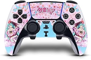 Head Case Designs Officially Licensed Hatsune Miku Sakura Graphics Vinyl Sticker Gaming Skin Decal Cover Compatible With Sony PlayStation 5 PS5 DualSense Edge Controller