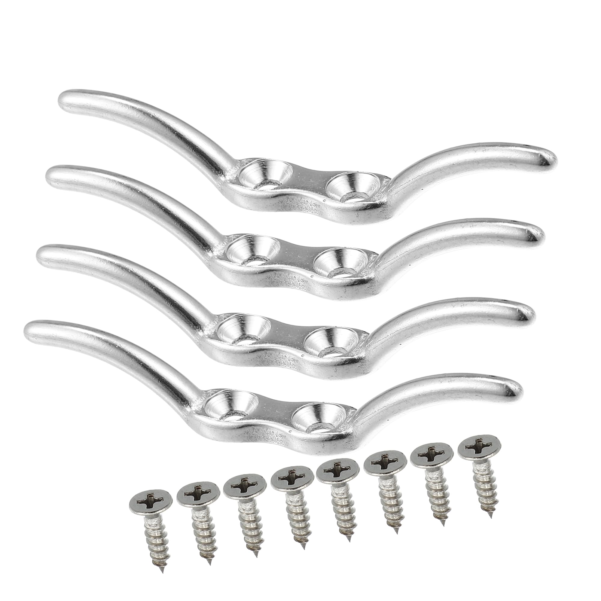 A ABSOPRO Boat Flagpole Cleat Hook 2-1/2 Inch Boat Deck Rope Cleat (Set of 4)