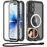 Beasyjoy for iPhone 17 Case Waterproof, Built-in Screen Protector & Full Body Protection, Heavy Duty Rugged Military Shockproof Dustproof Case for Outdoor, Compatible with MagSafe, 6.3 inch Black