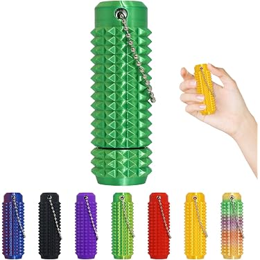 Juguetes Antiestrés Little Ouchies (4 Unidades) - Masajeador Mano + Dragón Diamante - Portátiles, Colores Vibrantes, Alivio Ansiedad