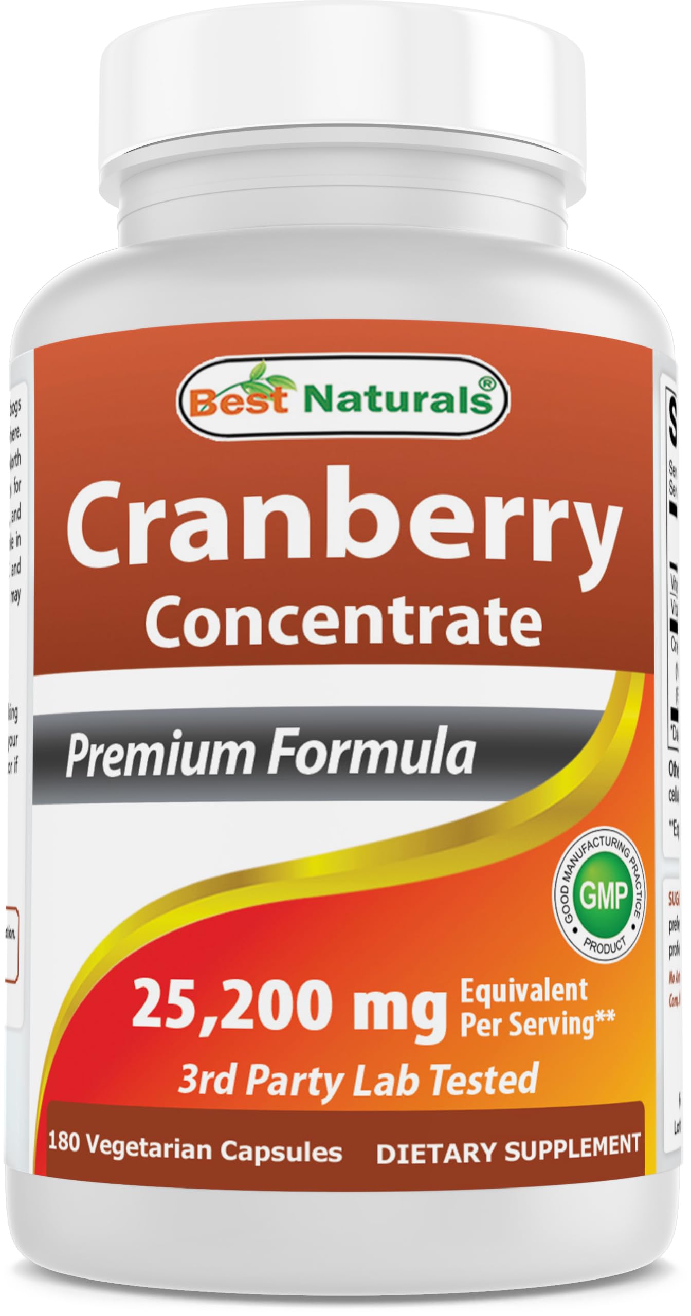 Best Naturals Cranberry 3X Strength, 12600 mg 180 Veggie Capsules