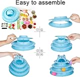 Suhaco 26 PCS Interactive Cat Toys Roller 4 Level Track Green view 6
