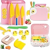 Yasterd Montessori Kitchen Tools for Toddlers,Kids Knife for Real Cooking,Toddlers Knife Set with Storage Box Kids Safe Knive