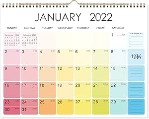 2021 2022 calendar 18 monthly wall calendar with thick