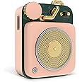 Muzen Mini Bluetooth Speaker, Button Portable Metal Small Cute Wireless Speaker, Rechargeable HiFi Loud Volume Audio Speaker with Portable Lanyard and Gift Box, Classic Retro Decor