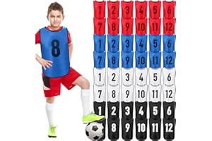 Breathffy 48 Pcs Pinnies for Sports Double Soccer Penny Soccer Pinnies Scrimmage Vests Mesh Basketball Team Practice Jersey