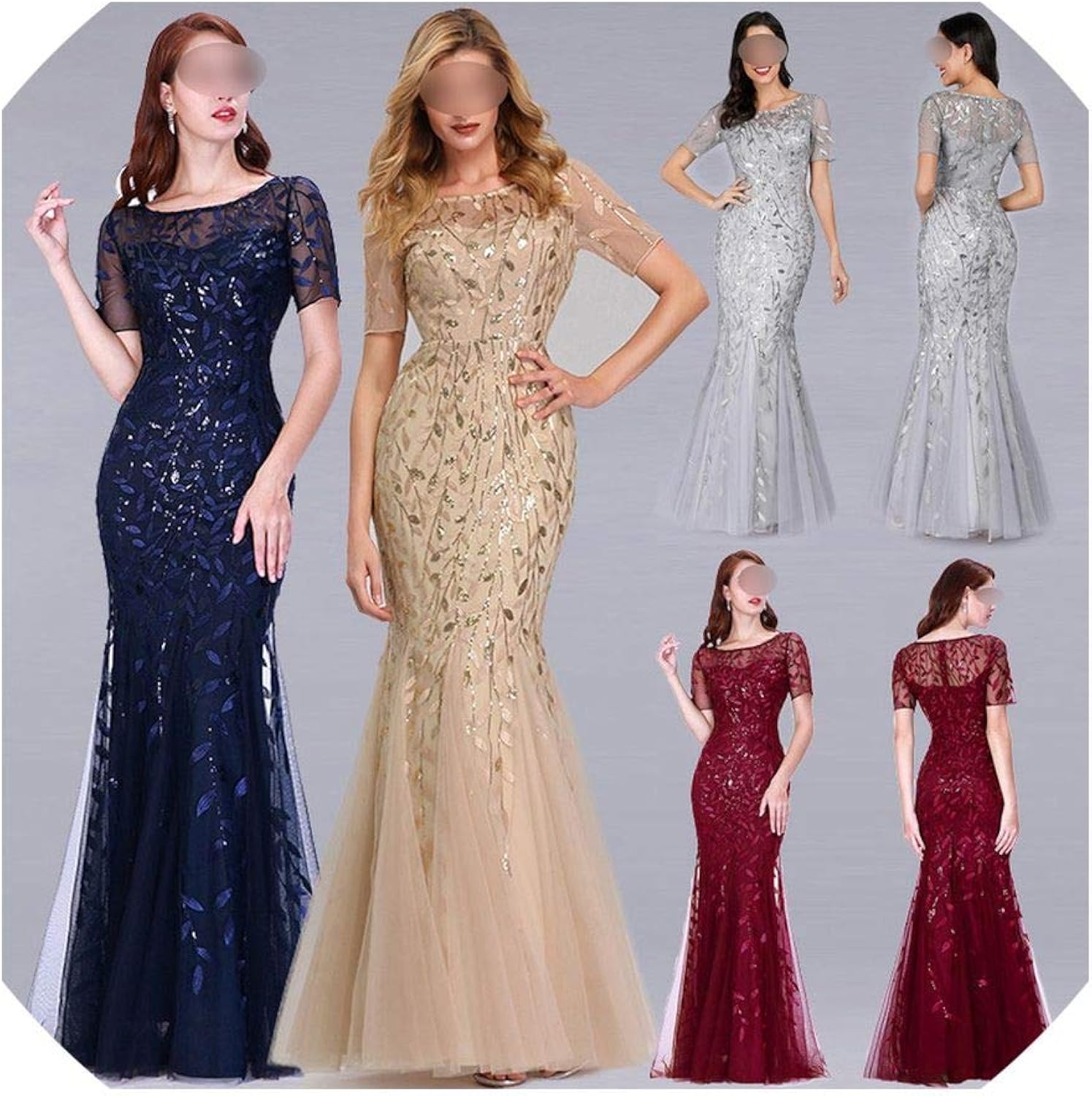 elegant gowns with sleeves