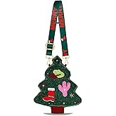 YAHPERN Christmas Purse for Women Novelty Beaded Xmas Tree Snowflake Crossbody Shoulder Bag Xmas Outfits Accessories Gifts