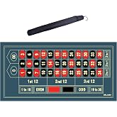Roulette Poker Table Mat, 47x23.6 Inch Non-Slip Rubber Mat, Blue | Suitable for Poker Night, Parties, Home Entertainment 47x23.6 Inch durable