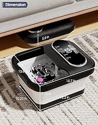 OOAMBB Collapsible Foot Spa with Heat, Bubble and