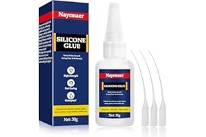 NAYRMAER Silicone Glue, 30g Glue for Silicone, Instant Glue for Silicone to Silicone, Super Glue Clear for Silicone, Liquid Silicone, TPE, CAR, TPU, TPR