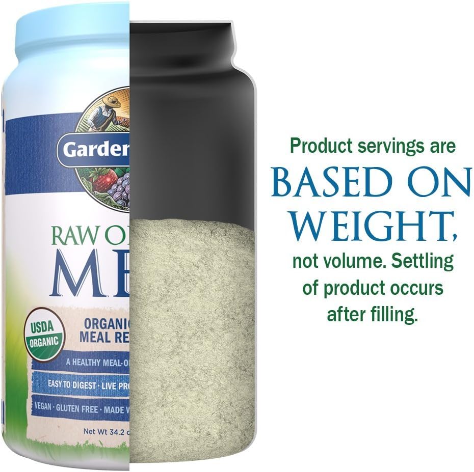 Garden of Life Raw Organic Meal Replacement Powder - Vanilla, 28 Servings, 20g Plant Based Protein Powder, Superfoods, Greens, Vitamins Minerals Probiotics & Enzymes All-in-One Meal Replacement Shake: Health & Personal Care