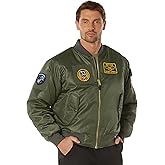 Rothco Flight Jacket with Patches - Classic Cold Weather Bomber Jacket with Morale Patches Included
