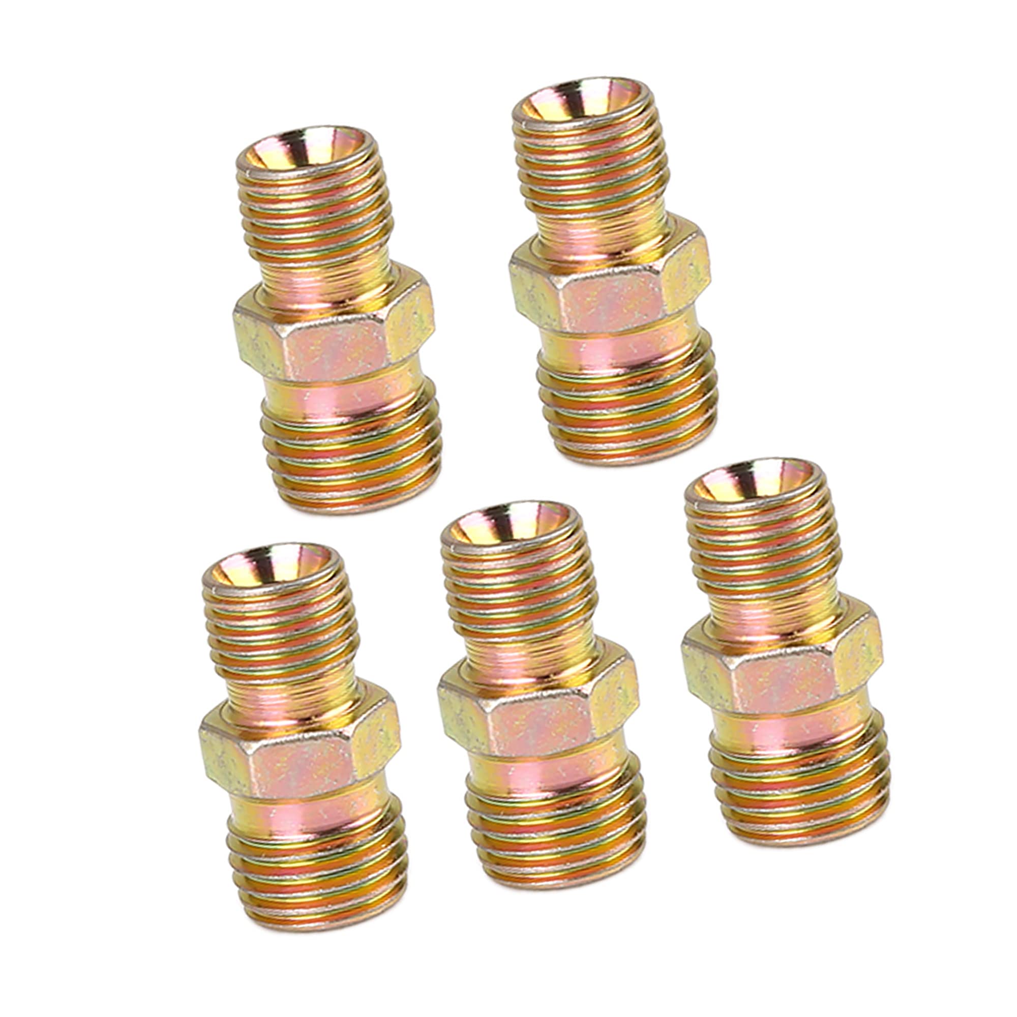A ABSOPRO M10 to M12x1.25mm Male Air Hose Fitting Connector Adapter (Set of 5)