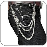 Girinme Pants Chain&Wallet Chain for Men Women,Gothic Hip Hop Rapper Style Accessory for Jean,Pocket,Belt