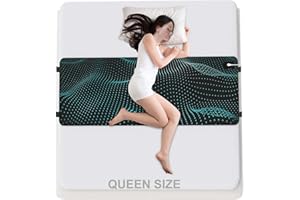 Grounding Mat for Bed - Queen Size PU Leather Grounding Mattress Pad for Improved Sleep Relaxation, Anti-Slip Conductive Grou
