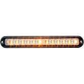 Whelen, PS-02FCR, Strip-Lite Plus Surface Mount Super-LED Warning Duo Lighthead, 69 Scan-Lock Flash Patterns, Amber/White
