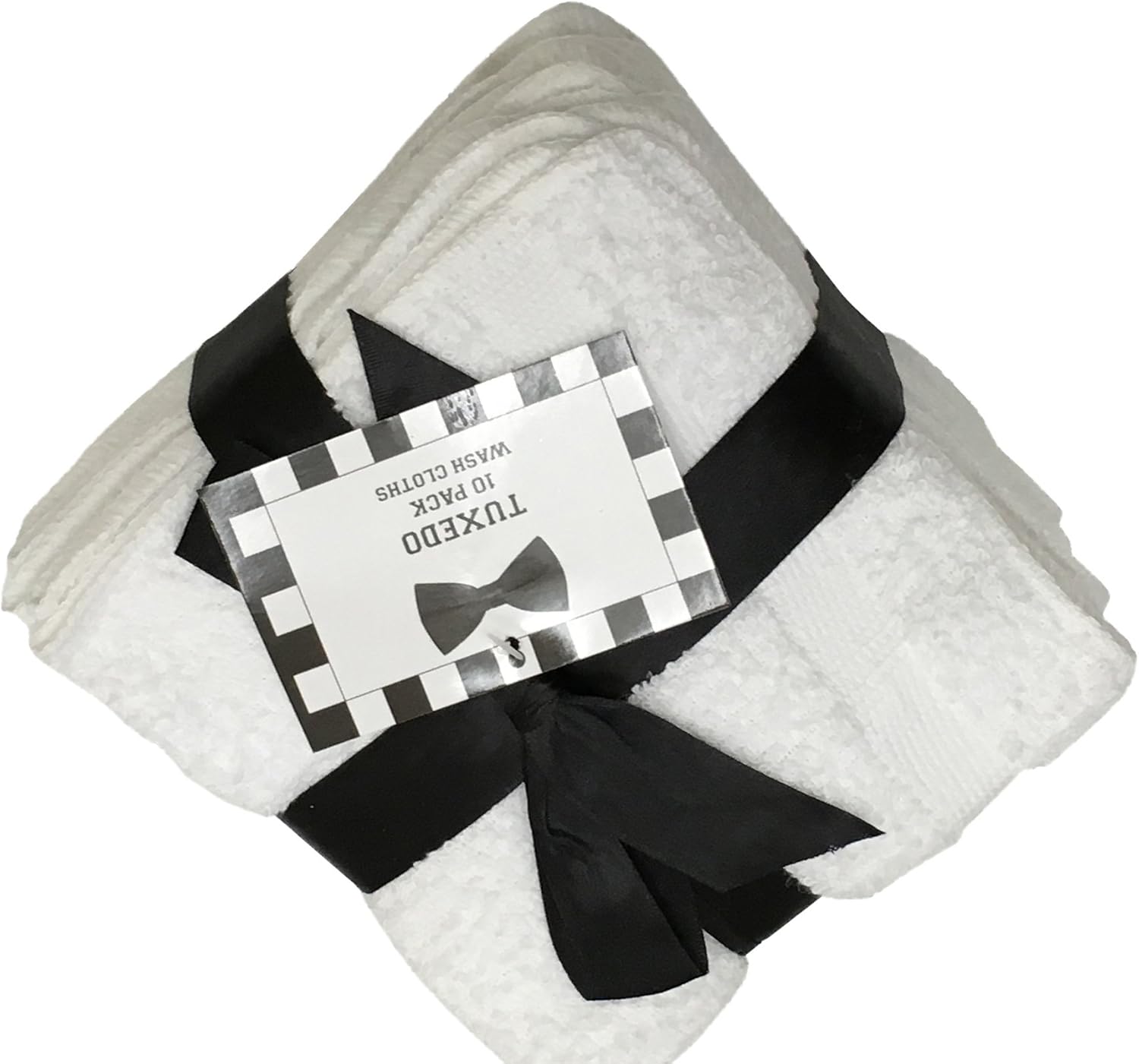 Household Bargains 10 Pack Tuxedo Wash Cloths Washcloths: Home & Kitchen