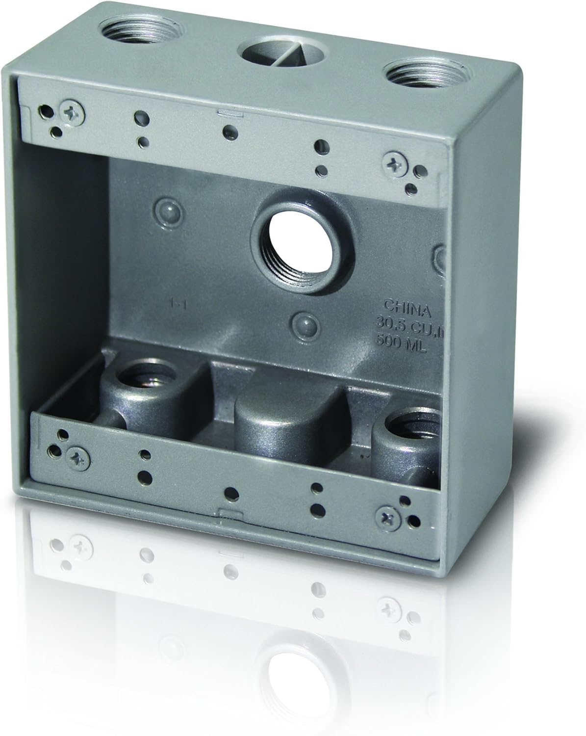 Westgate W2DB755 2 GANG Waterproof Electrical BOX 5 3/4" HUBS 25/8