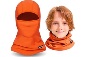 HAVCCDI Kids Ski Mask Balaclava, Winter Fleece Full Face Mask Neck Warmer for Boys Girls in Cold Weather Skiing Cycling